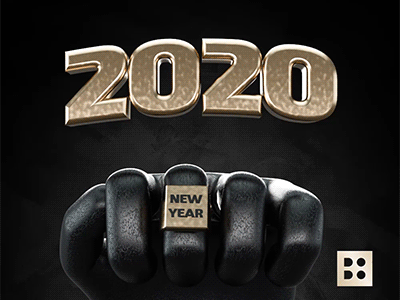 Happy 2020 2020 3d art aftereffets animated gif animation design