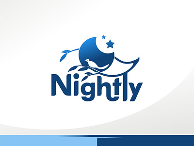 NIGHTLY Logo Design app icon logo typography vector