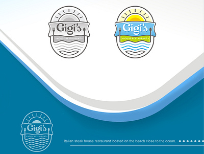 GIGI'S Restaurant Logo Design branding icon logo typography vector