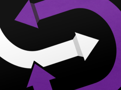 Logo Concept 3d arrow black concept design logo purple white