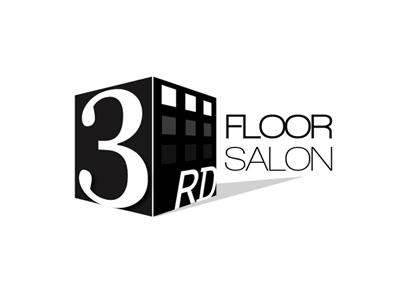 Third Floor Salon black branding concept dark design identity logo white