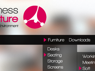 Furniture Website Draft blue hover modern nav navigation pink sleek ui ui design web web design