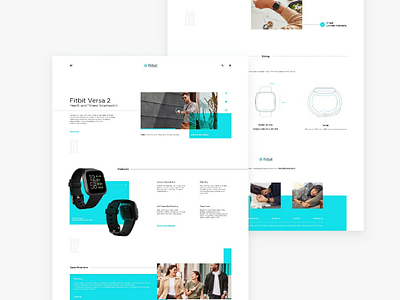 Fitbit versa2 ui ux web website design
