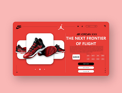 Nike Air Jordan landing page concept app design ui ux web