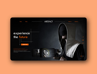 VR landing page concept app art design flat icon illustration ui ux web website