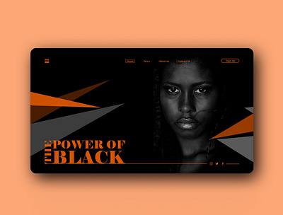 black concept page flat minimal typography ui ux web website