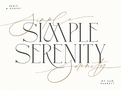 Simple Serenity Font Duo beautiful calligraphy classic classy clean contemporary elegant fashion feminine font high end lettering luxury modern script serif stunning stylish thin wedding
