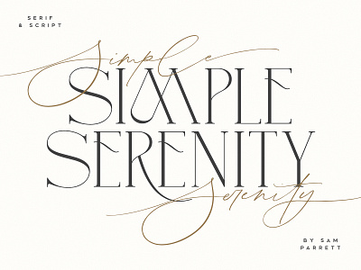 Simple Serenity Font Duo