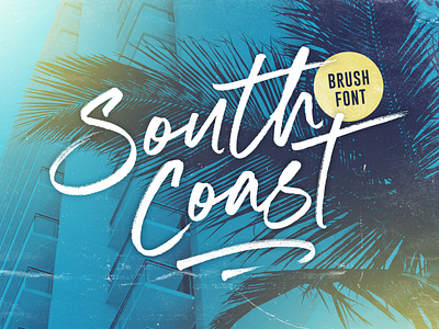 South Coast Brush Font bold brush font cool fun hipster lettering marker playful script font script lettering sharpie summery textured trendy typeface vibrant