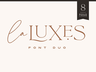 La Luxes Font Duo + Logos classy clean elegant fashion font duo luxurious luxury modern typeface