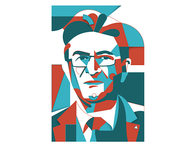 Jean-Luc Mélenchon adobeillustrator adobephotoshop art artist artwork danielroozendaal illustration illustrator portrait portrait art portrait illustration tribune magazine