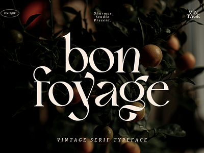 Bon Foyage - Vintage Modern Serif 60s font art deco branding classic classy elegant femininime font fonts header headline invitation logo luxury magazine modern retro serif vintage wedding