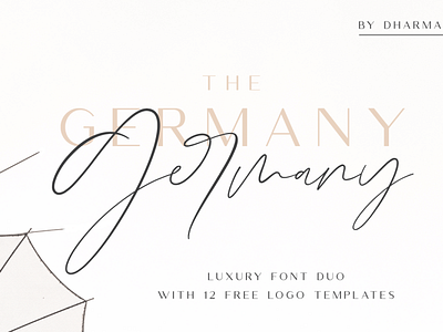 Germany - Luxury Font Duo bonus classy elegant fashion font font design fonts hand lettered handdrawn handlettering handwriting logo logotype luxury modern sans script scripts serif signature