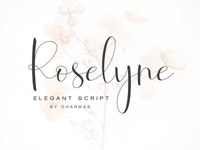 Roselyne - Caligraphy Script blog calligraphy classy elegant fashion feminine font hand lettered handwriting handwritten luxury modern romantic script wedding