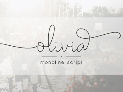 Olivia - Elegant Monoline Script blog branding classy elegant fashion feminine hand lettered handdrawn handwriting handwritten logo luxury modern monoline script signature swash web wedding