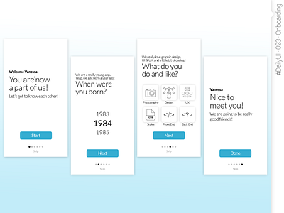 #DailyUI #023 #Onboarding