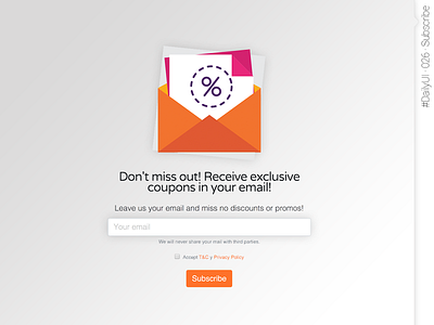 #DailyUI #026 #Subscribe