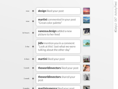 #DailyUI #047 #ActivityFeed