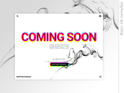 #DailyUI #048 #ComingSoon