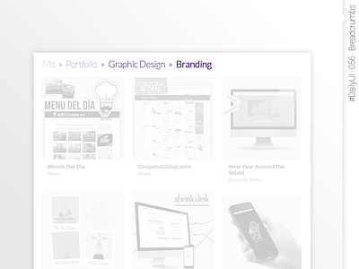 #DailyUI #056 #Breadcrumbs