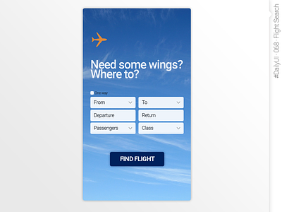 #DailyUI #068 #FlightSearch app daily 100 challenge daily ui daily ui 068 dailyui dailyui 068 dailyui068 dailyuichallenge flight search interface design ui web design