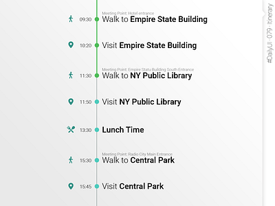 #DailyUI #079 #Itinerary