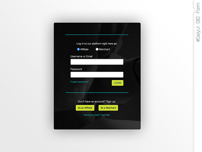 #DailyUI #082 #Form