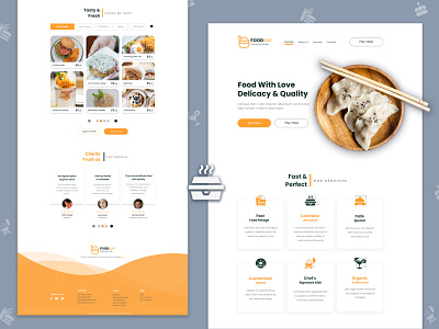 FOODBAR - Restaurant Landing Page 2020 trend best clean design colors dribble best clean shot minimal restaurant landing page ped template restaurant we design typography web ui webpage design