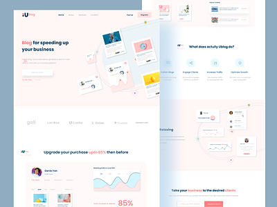 UBlog - Blog posting web landing page