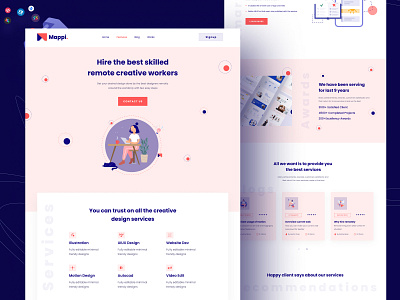 Mappi - Remotely hiring website landing page