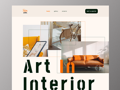 Artin - interior design graphicdesign interior interior architecture interiordesign landing page landing page design simple user interface webdesign website