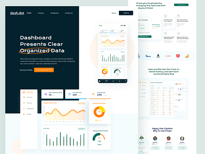 Dashdot - Data Sorting Platform dashboad data data science database finance fintech ui uiux webdesig