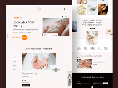 Ornate - Jewelry Shop branding ecommerce elegant graphicdesign jewelery jewellery jewelry ornaments shop web designer webdesign