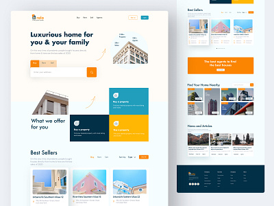 Real Estate Landing page UI Design