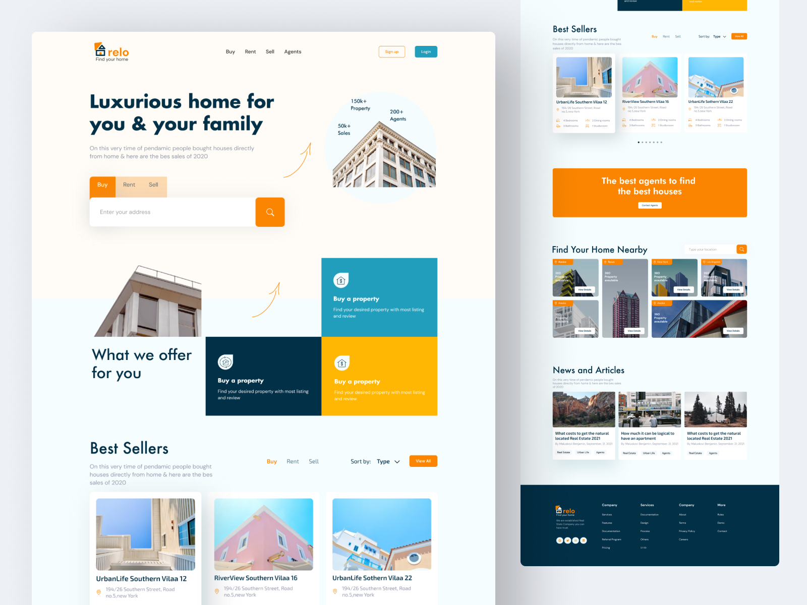 Real Estate Landing page UI Design by Zumur Deb for O̶v̶e̶r̶l̶a̶p̶s̶ on ...