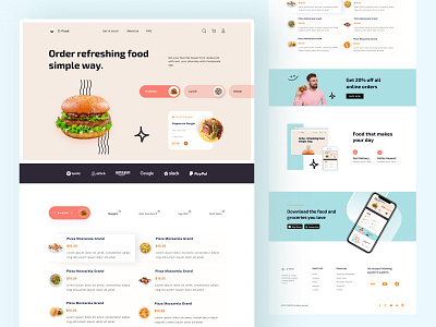 Online Food Delivery Landing page UI Design