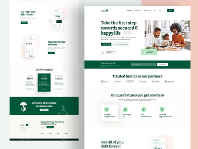 Insurance Landing page UI Design