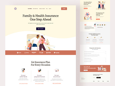 Insurance Landing page UI