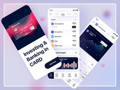 Online Banking Investment App Ui Design account app ui banking app card design finance fintech investment management online banking retail banking safe investment simple stock stock asset ui uiux user interface