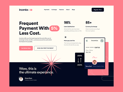 Online Payment Method Website graphic design header design interaction landing page ui design website