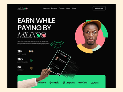 Fintech Web Header For Milixoo