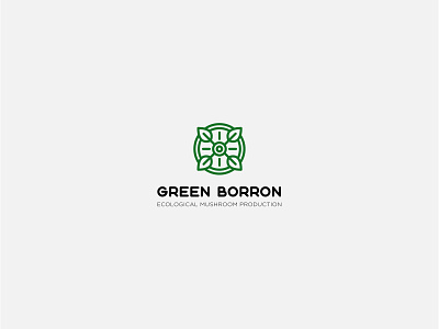 Logo GREEN BORRON branding design ecology graphic design graphicdesign green identity logo mushroom nature typography vector