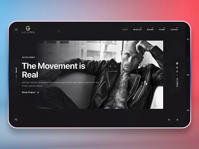 GoldTex Group Website Design Concept branding design dribbble fashion illustration minimal ui ux web