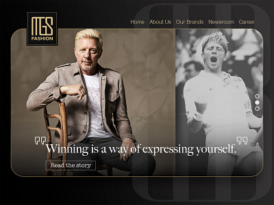 MGS Fashion - Boris Becker - Web UI Design