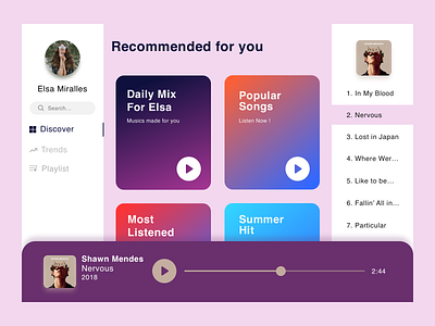 Music Web Player - UX/UI