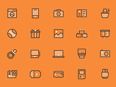 Icon Set app book camera gameboy icon laptop lens mobile phone products ui
