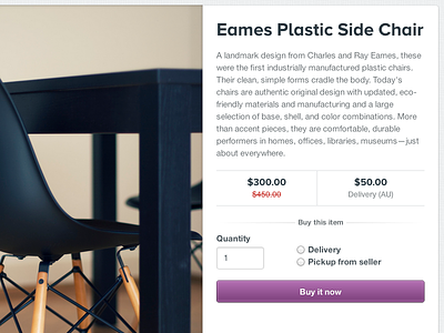 Buy an item buy eames form item item detail sell