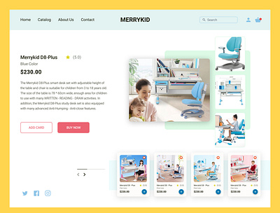 MERRYKID - SMART DESK SET app branding design graphic design ui ux web website