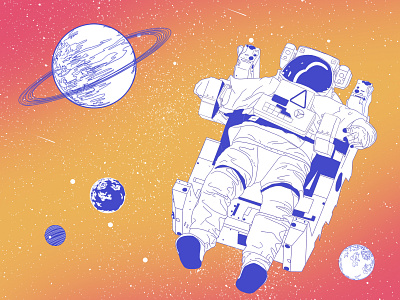 Astronaut adobe photoshop art artwork astronaut creative design digitalart drawing illustration space star
