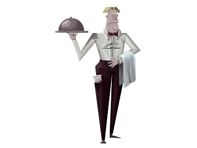 Luca the Waiter character characterdesign conceptart graphic design illustration photoshop